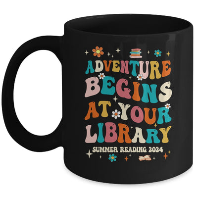 Adventure Begins At Your Library Summer Reading 2024 Groovy Mug | teecentury