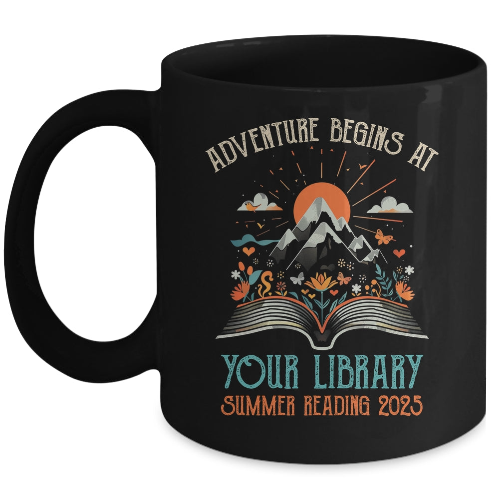 Adventure Begins At Your Library Summer Reading 2025 Vintage Mug | teecentury