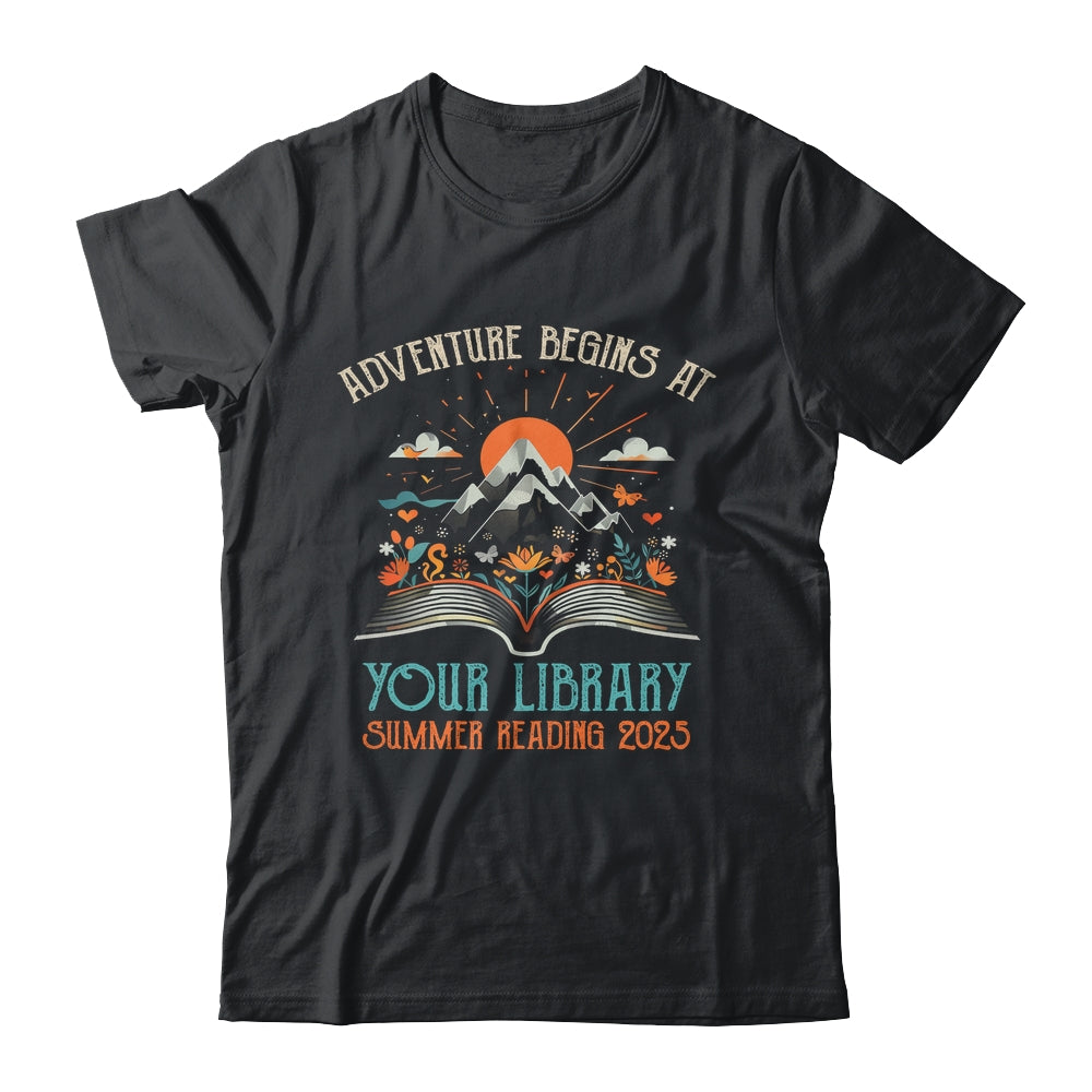 Adventure Begins At Your Library Summer Reading 2025 Vintage Shirt & Tank Top | teecentury