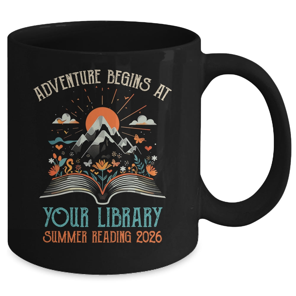 Adventure Begins At Your Library Summer Reading 2026 Vintage Mug | teecentury