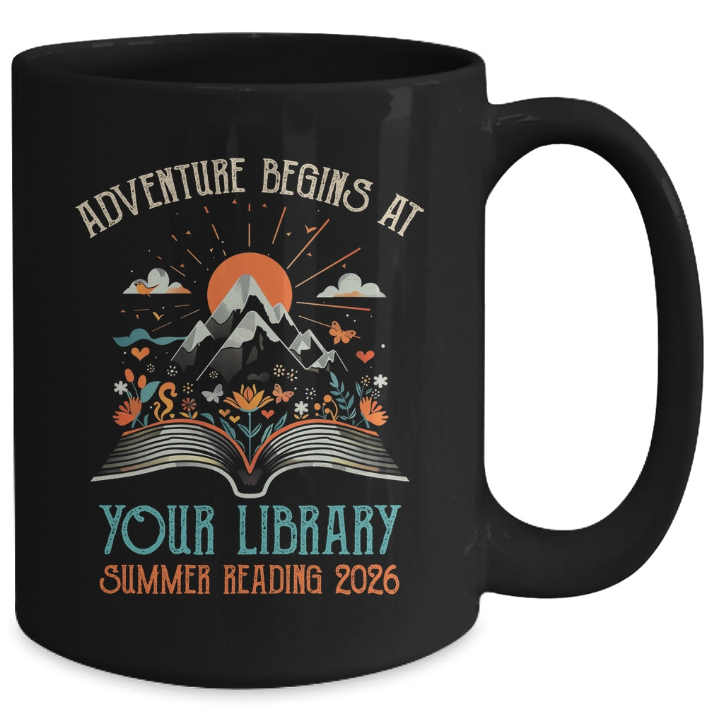 Adventure Begins At Your Library Summer Reading 2026 Vintage Mug | teecentury