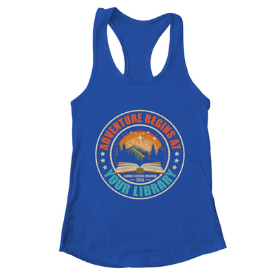 Adventure Begins Library Summer Reading Program 2024 Retro Shirt & Tank Top | teecentury