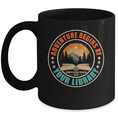 Adventure Begins Library Summer Reading Program 2025 Retro Mug | teecentury