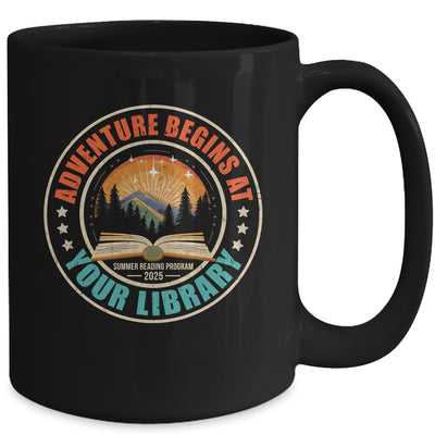 Adventure Begins Library Summer Reading Program 2025 Retro Mug | teecentury