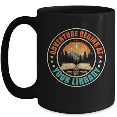 Adventure Begins Library Summer Reading Program 2025 Retro Mug | teecentury