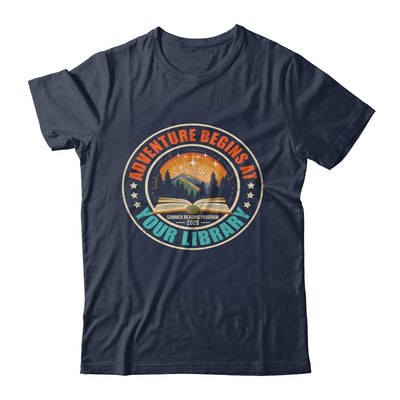 Adventure Begins Library Summer Reading Program 2025 Retro Shirt & Tank Top | teecentury