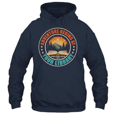 Adventure Begins Library Summer Reading Program 2025 Retro Shirt & Tank Top | teecentury