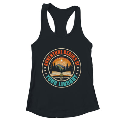 Adventure Begins Library Summer Reading Program 2025 Retro Shirt & Tank Top | teecentury