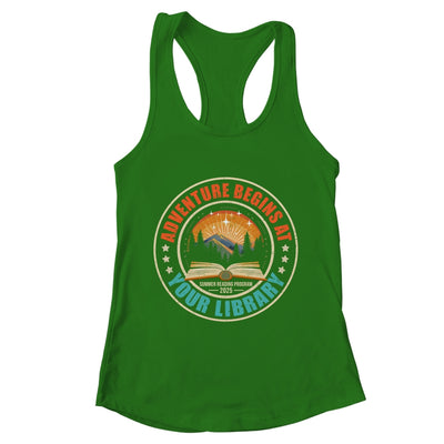 Adventure Begins Library Summer Reading Program 2025 Retro Shirt & Tank Top | teecentury