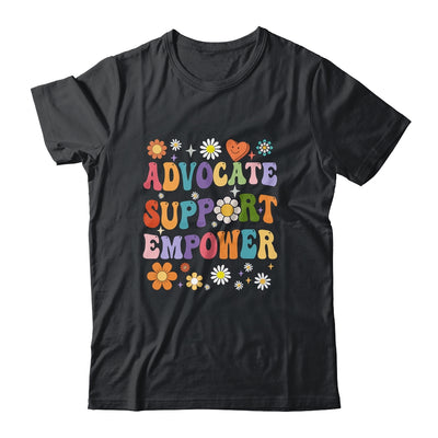 Advocate Support Empower Groovy Social Worker Graduation MSW Shirt & Hoodie | teecentury