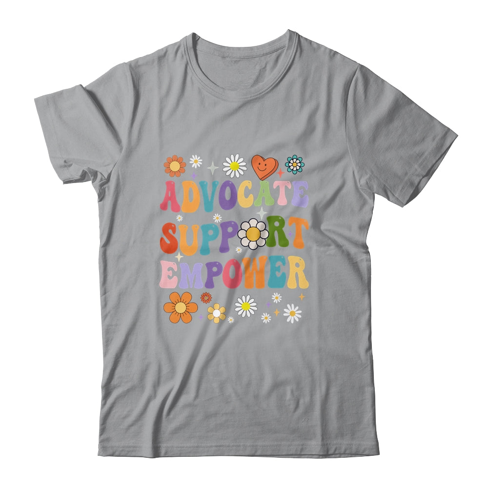 Advocate Support Empower Groovy Social Worker Graduation MSW Shirt & Hoodie | teecentury