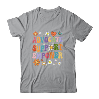 Advocate Support Empower Groovy Social Worker Graduation MSW Shirt & Hoodie | teecentury