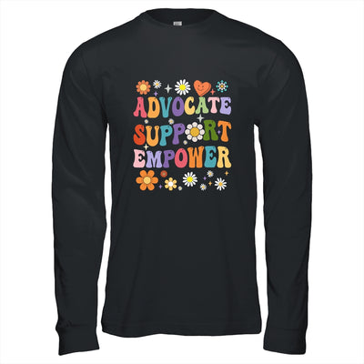Advocate Support Empower Groovy Social Worker Graduation MSW Shirt & Hoodie | teecentury