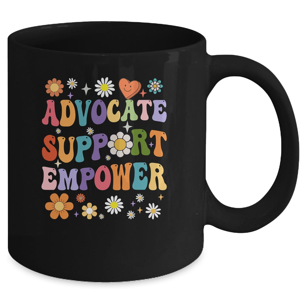 Advocate Support Empower Groovy Social Worker Graduation MSW Mug | teecentury