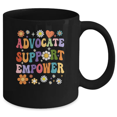 Advocate Support Empower Groovy Social Worker Graduation MSW Mug | teecentury