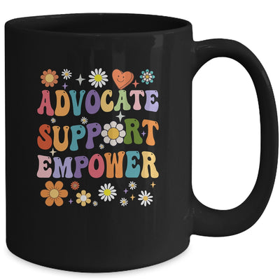 Advocate Support Empower Groovy Social Worker Graduation MSW Mug | teecentury