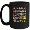 Advocate Support Empower Groovy Social Worker Graduation MSW Mug | teecentury