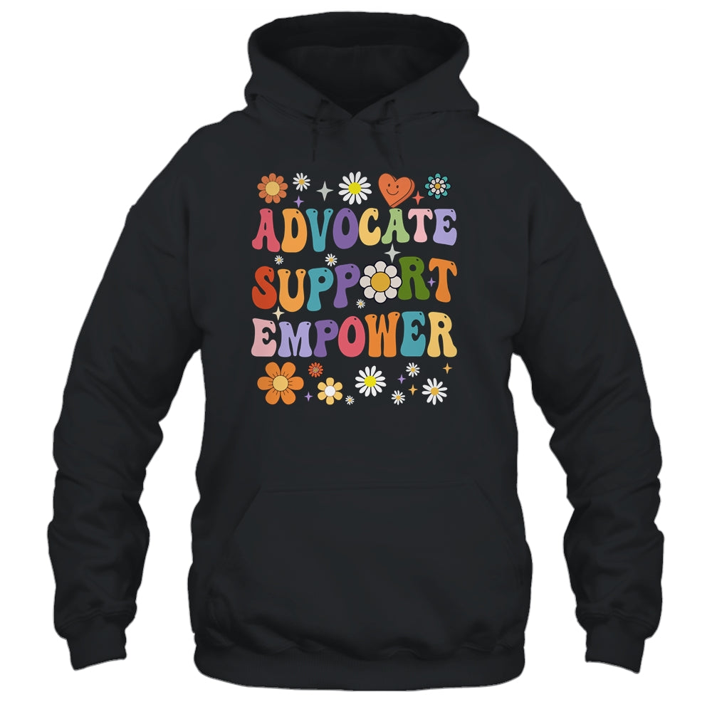 Advocate Support Empower Groovy Social Worker Graduation MSW Shirt & Hoodie | teecentury