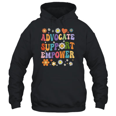 Advocate Support Empower Groovy Social Worker Graduation MSW Shirt & Hoodie | teecentury