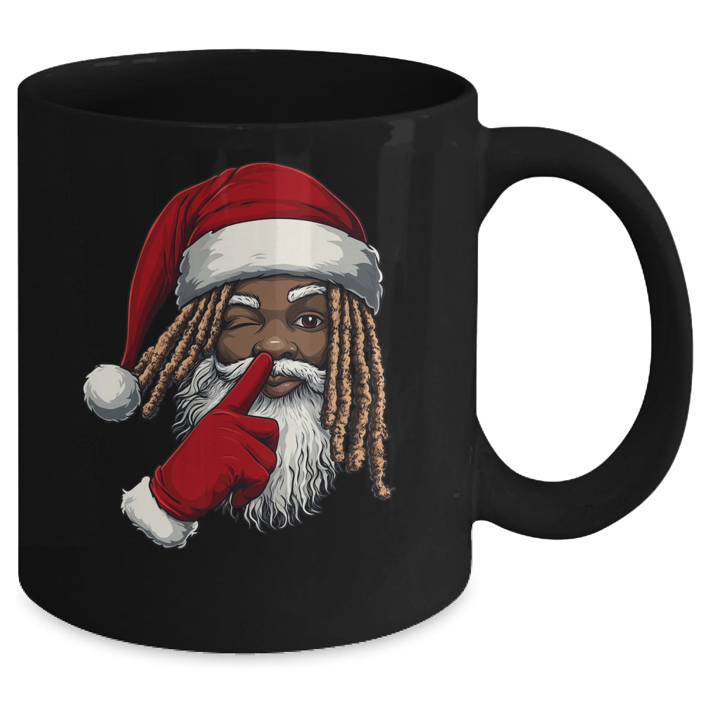 African American Afro Santa Claus Christmas Party Decor Mug | teecentury