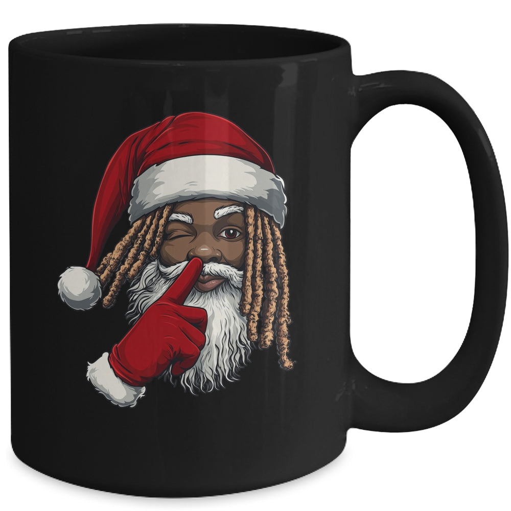 African American Afro Santa Claus Christmas Party Decor Mug | teecentury