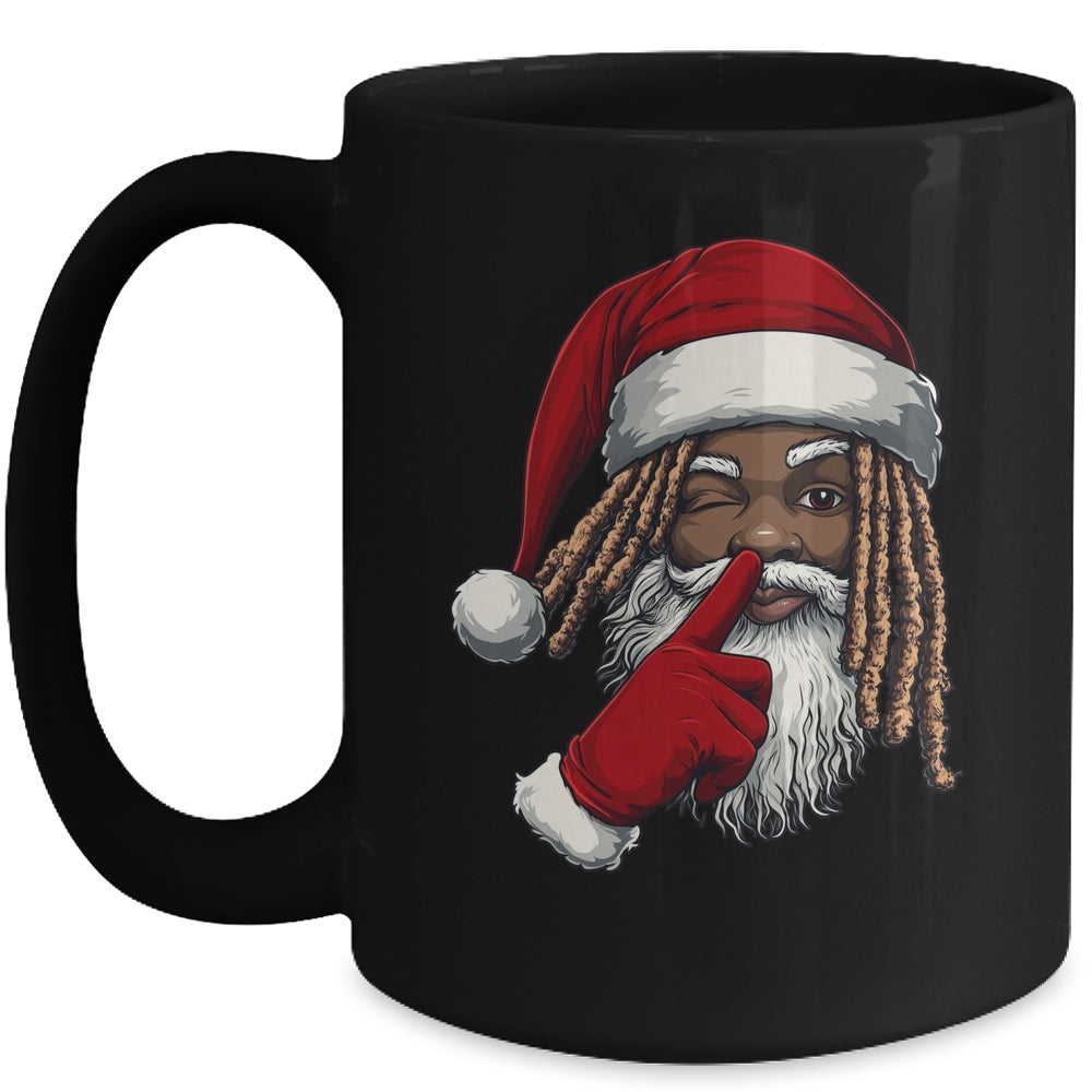 African American Afro Santa Claus Christmas Party Decor Mug | teecentury