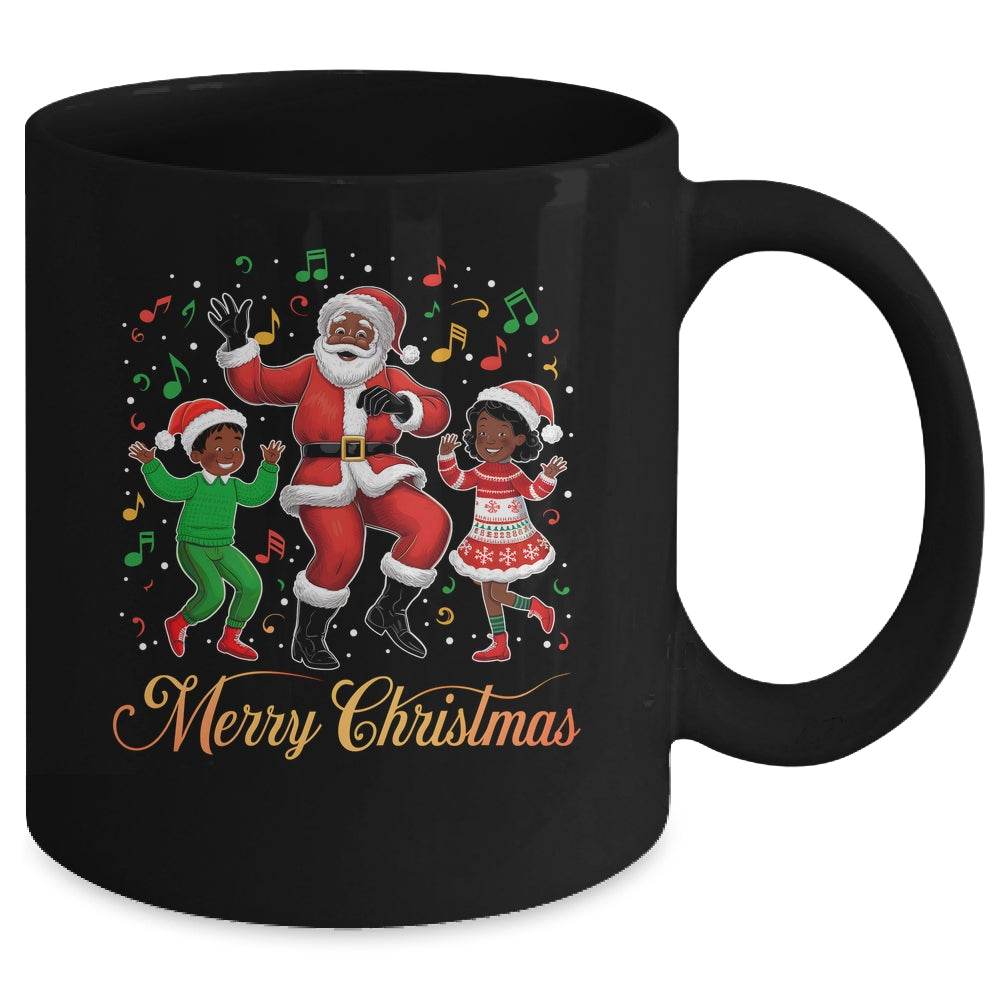 African American Christmas Family Santa Merry Christmas Mug | teecentury