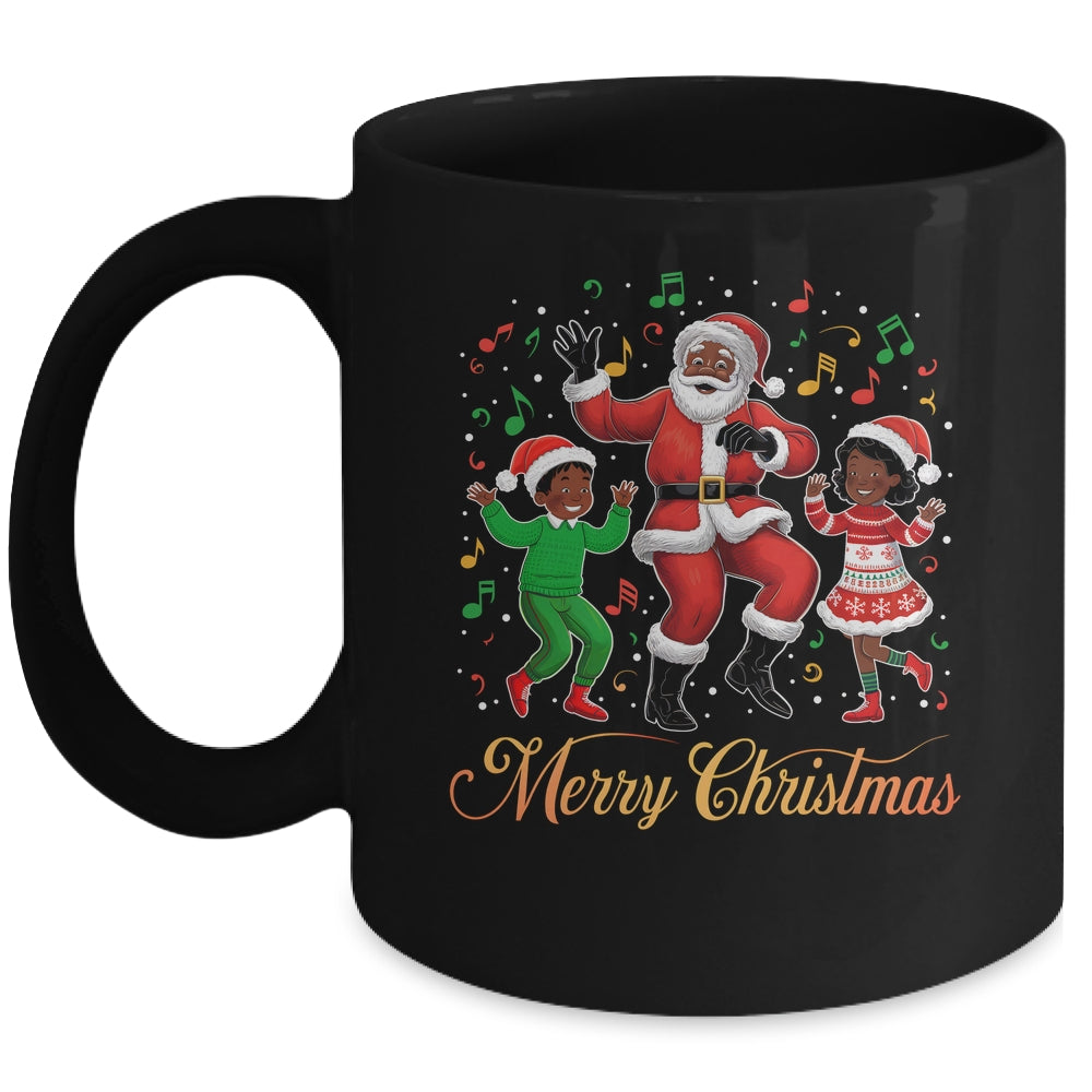 African American Christmas Family Santa Merry Christmas Mug | teecentury