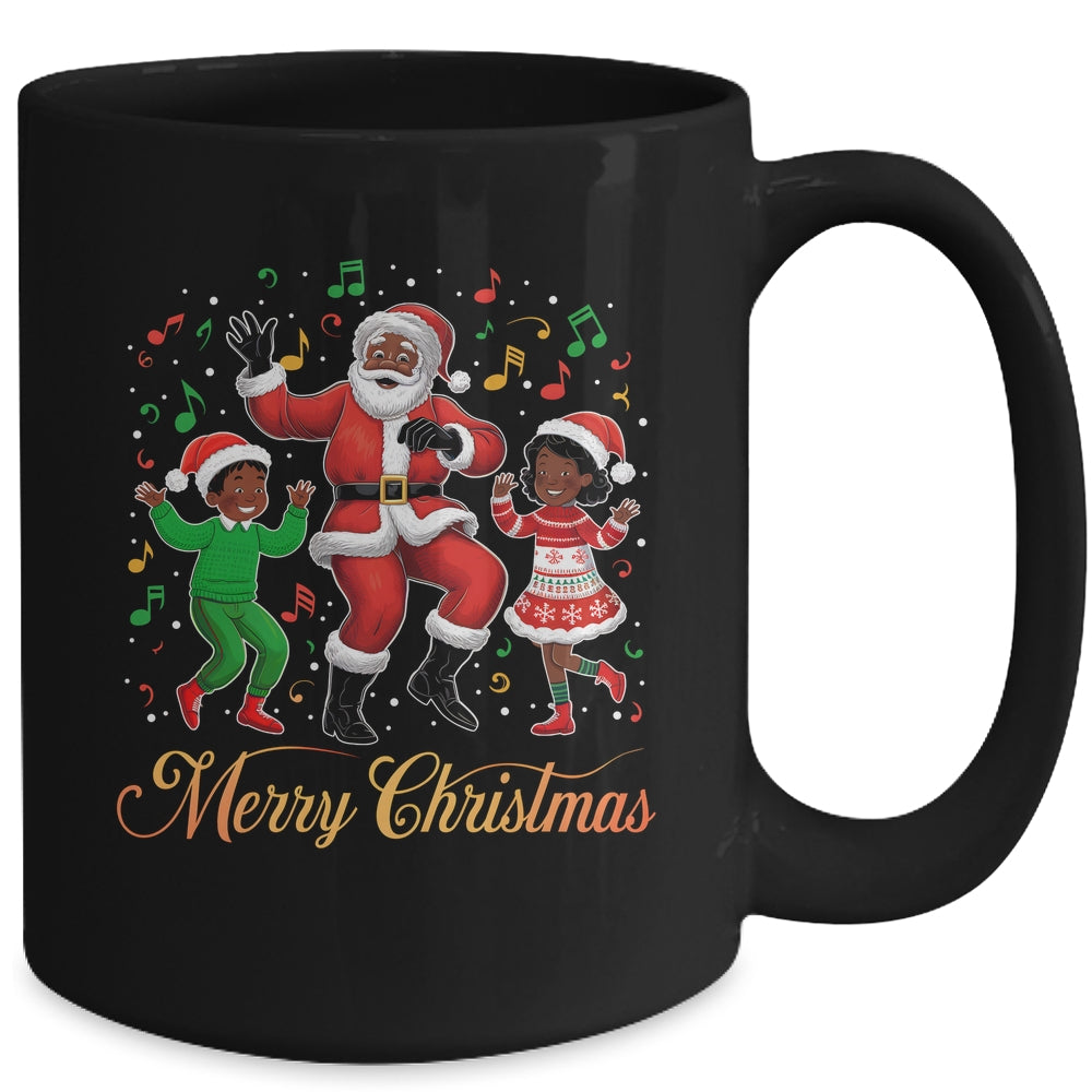 African American Christmas Family Santa Merry Christmas Mug | teecentury