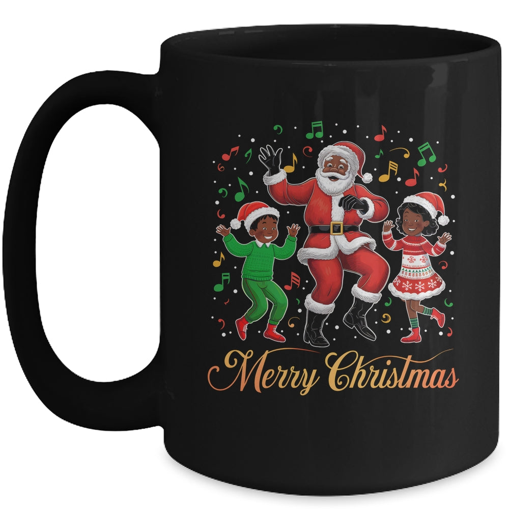 African American Christmas Family Santa Merry Christmas Mug | teecentury