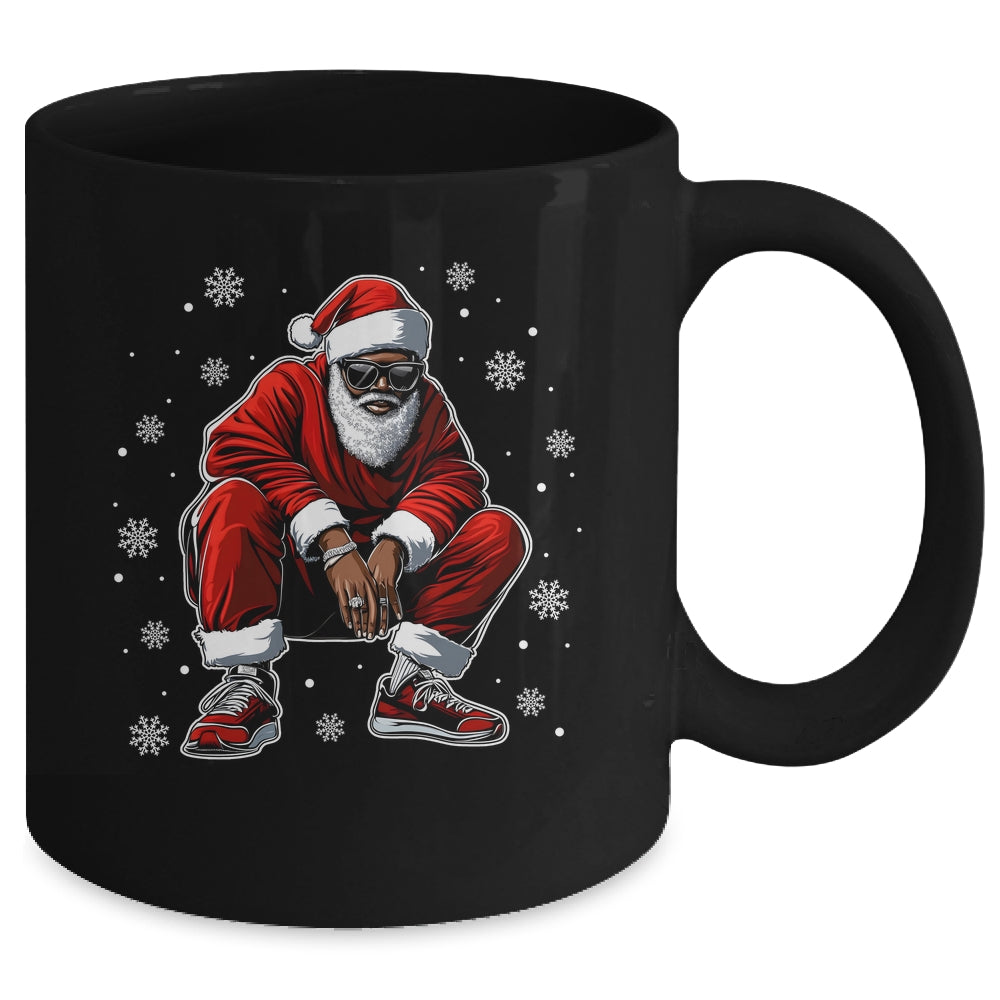 African American Christmas Xmas Afro Santa Claus Men Mug | teecentury