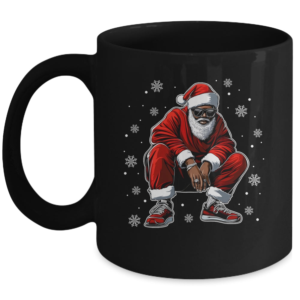 African American Christmas Xmas Afro Santa Claus Men Mug | teecentury