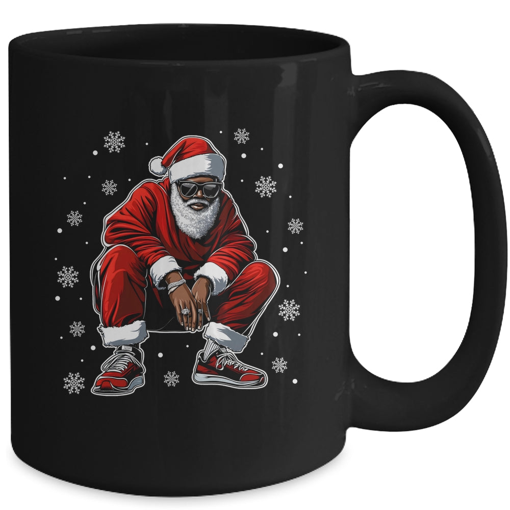 African American Christmas Xmas Afro Santa Claus Men Mug | teecentury
