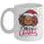 African American Merry Christmas African Black Afro Girls Mug | teecentury