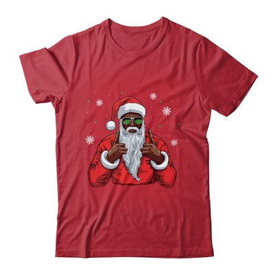 African American Santa Christmas Afro Cool Black Shirt & Sweatshirt | teecentury