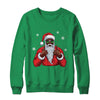 African American Santa Christmas Afro Cool Black Shirt & Sweatshirt | teecentury