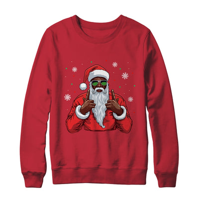 African American Santa Christmas Afro Cool Black Shirt & Sweatshirt | teecentury