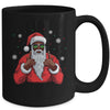 African American Santa Christmas Afro Cool Black Mug | teecentury