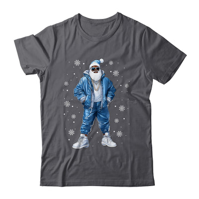 African American Santa Christmas Blue Cool Black X-Mas Shirt & Sweatshirt | teecentury
