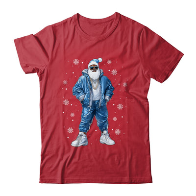 African American Santa Christmas Blue Cool Black X-Mas Shirt & Sweatshirt | teecentury