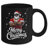 African American Santa Christmas Cool Afro Black Men Mug | teecentury