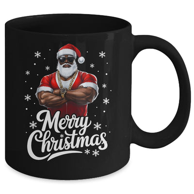 African American Santa Christmas Cool Afro Black Men Mug | teecentury
