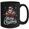 African American Santa Christmas Cool Afro Black Men Mug | teecentury