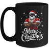 African American Santa Christmas Cool Afro Black Men Mug | teecentury