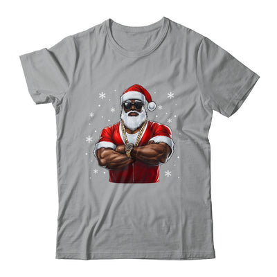 African American Santa Christmas Cool Afro Black X-Mas Shirt & Sweatshirt | teecentury