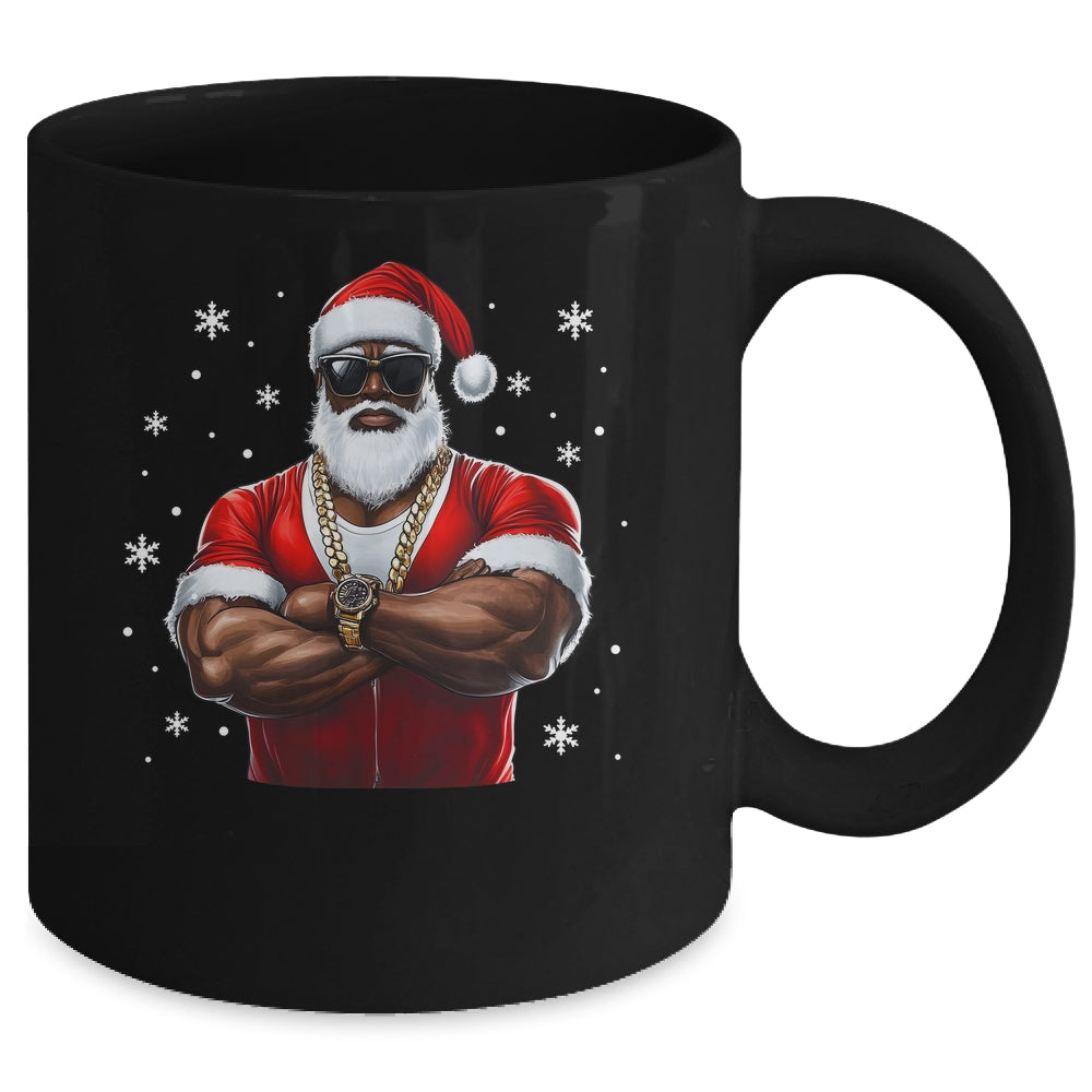 African American Santa Christmas Cool Afro Black X-Mas Mug | teecentury