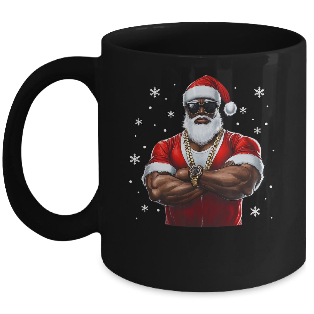 African American Santa Christmas Cool Afro Black X-Mas Mug | teecentury