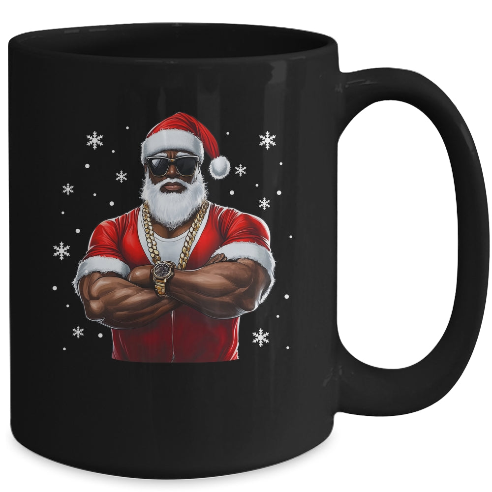 African American Santa Christmas Cool Afro Black X-Mas Mug | teecentury