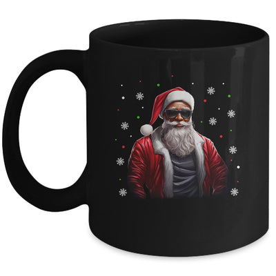 African American Santa Christmas For Men Cool Black Mug | teecentury