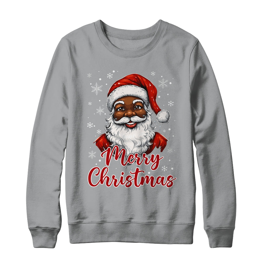 African American Santa Christmas Vintage Afro Black X-Mas Shirt & Sweatshirt | teecentury